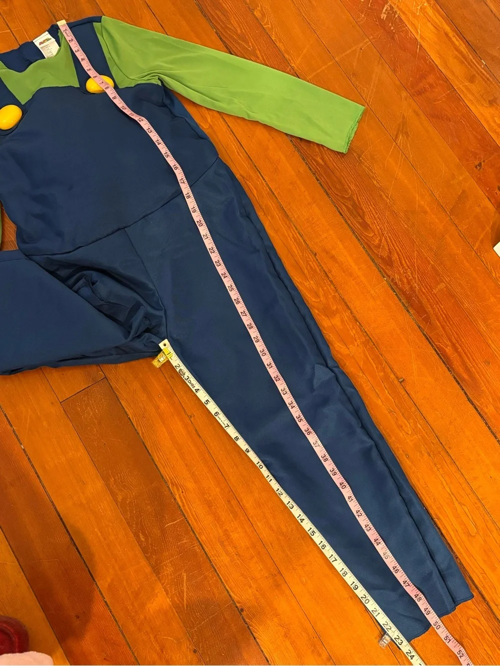 Super Mario Luigi Kids Costume L 10/12 Nintendo Disguise Jumpsuit Halloween